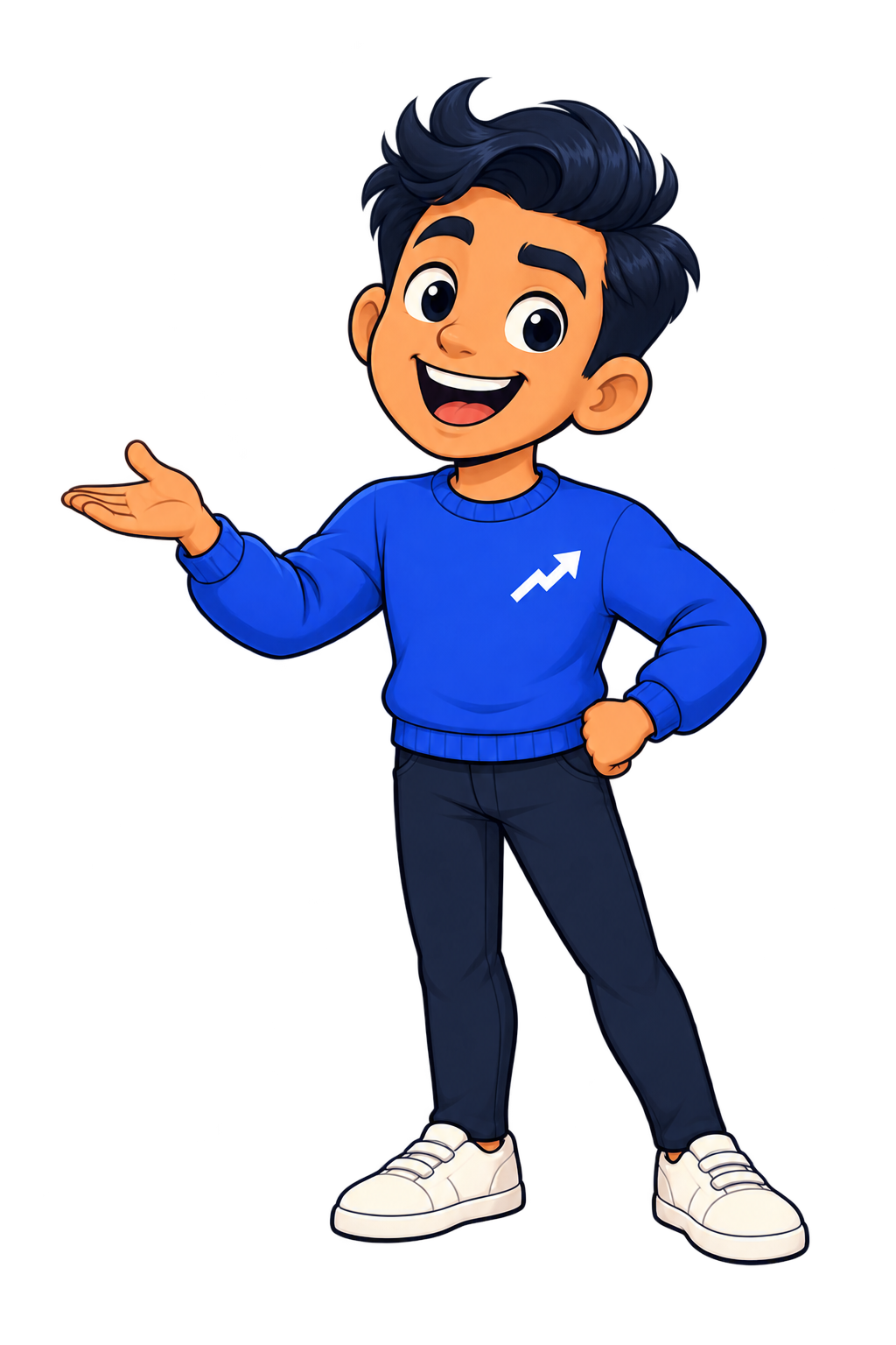 Le personnage cartoon NUVRIVO présente le guide avec un sourire